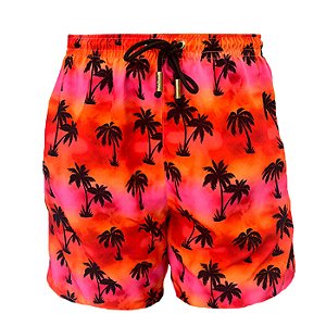 Shorts Bermuda Masculina de Praia Coqueiro Por do Sol