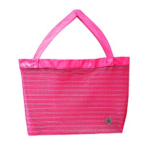 Bolsa de Praia Rendada Marétoa Rosa Neon