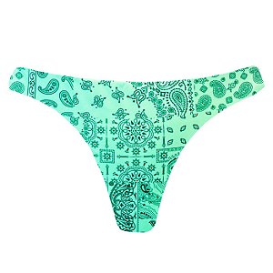 Calcinha de Biquíni Tanga Fio Duplo Bali Menta Neon