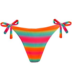 Calcinha de Biquíni Empina Bumbum Arco-Íris Colorido