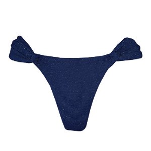 Calcinha Inteira de Biquíni Empina Bumbum Azul Marinho Lurex