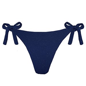 Calcinha de Biquíni Empina Bumbum Azul Marinho Lurex
