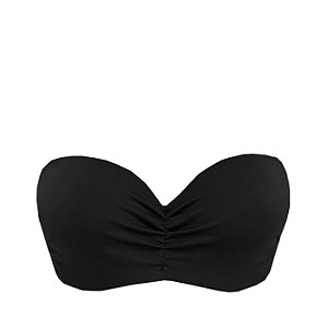 Top de Biquíni Tomara que Caia Preto Liso
