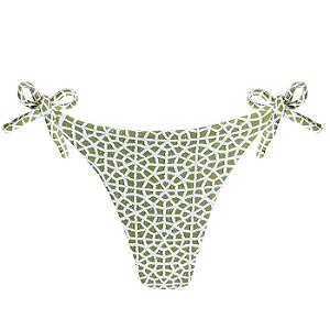 Calcinha de Biquíni Empina Bumbum Verde Pistache Jacquard