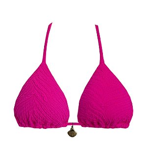 Top de Biquíni Cortininha Pitaia Rosa Jacquard