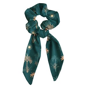 Amarrador Scrunchie Solar Tropical Verde