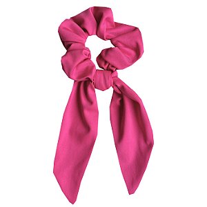 Amarrador Scrunchie Rosa Pink Liso