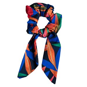 Amarrador Scrunchie Folhagens Coloridas