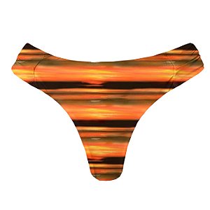 Calcinha de Biquíni Borboleta Fio Duplo Nascer do Sol Degradê