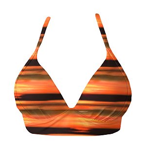 Top de Biquíni Meia Taça Nascer do Sol Degradê