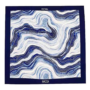 Canga de Praia Pareô Maresia Azul e Branco