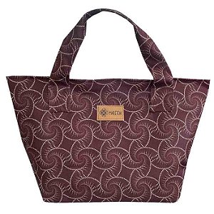 Bolsa de Praia Marétoa com Zíper Conchas Marrom