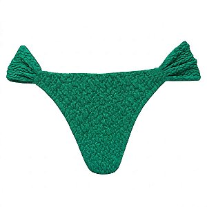 Calcinha Inteira de Biquíni Empina Bumbum Verde Bandeira Jacquard