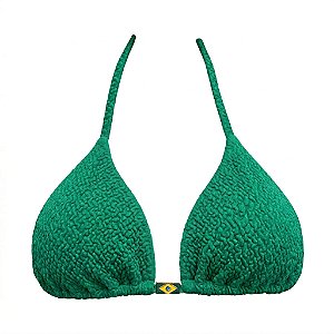 Top de Biquíni Cortininha Verde Bandeira Jacquard