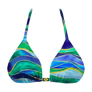 Top de Biquíni Cortininha Maré Brasileira