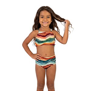 Conjunto de Biquíni Infantil Kids Dunas Colorido
