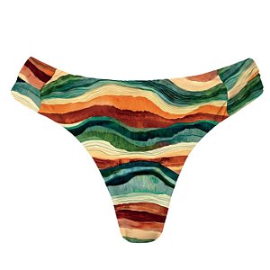 Calcinha de Biquíni Borboleta Fio Duplo Dunas Colorido