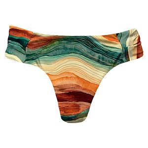 Calcinha de Biquíni Alça Larga Borboleta Tradicional Dunas Colorido