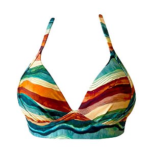 Top de Biquíni Meia Taça Dunas Colorido