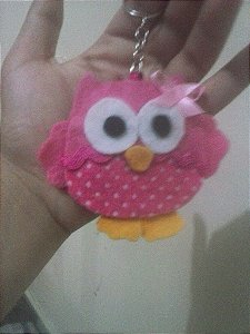chaveiro coruja em feltro