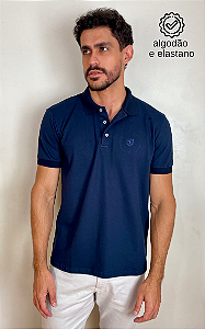 Pólo Piquet Premium Tony Menswear Azul Marinho