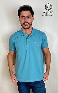 Pólo Piquet Premium Tony Menswear Azul Claro