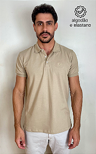 Pólo Piquet Premium Tony Menswear Bege