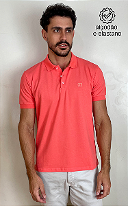 Pólo Piquet Premium Tony Menswear Salmão Intenso