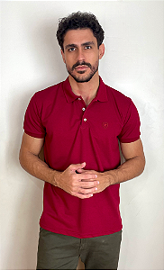 Pólo Piquet Mix Tony Menswear Vinho
