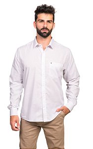 Camisa Tony Menswear Manga Longa Sr Tradicional com Bolso Branca