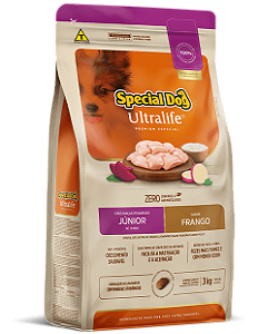 RAÇÃO SPECIAL DOG ULTRALIFE CÃES RAÇAS PEQUENAS JÚNIOR 10 kg SABOR FRANGO