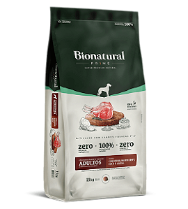 RAÇÃO BIONATURAL PRIME CÃES RAÇAS GRANDES E GIGANTES ADULTOS CORDEIRO 15kg