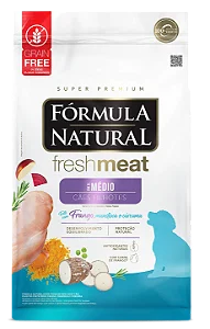 Ração Fórmula Natural Fresh Meat 12 kg Cães Filhotes Porte Médio Frango, Mandioca e Cúrcuma
