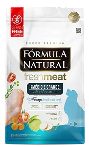 Ração Fórmula Natural Fresh Meat 12kg Cão Sênior Portes Médio e Grande Frango, Tomate e Chá Verde