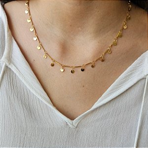 Colar Moedinhas - Banhado a Ouro 18k