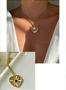 Colar Coração Luxo - Banhado a Ouro 18k