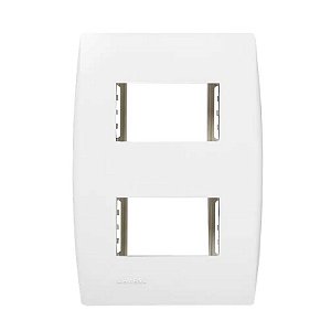 ILUS PLACA C/SUPORTE 4X2 2 MÓDULOS SEPARADOS BRANCO-SOPRANO