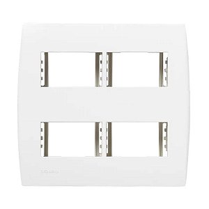 ILUS PLACA C/SUPORTE 4X4 4 MÓDULOS SEPARADOS BRANCO- SOPRANO