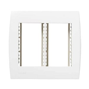 ILUS PLACA C/SUPORTE 4X4 6 MÓDULOS BRANCO-SOPRANO