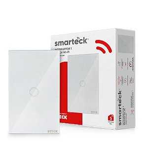 SMARTECK INTERRUPTOR WI-FI 4X2 1 MÓDULO TOUCH BRANCO