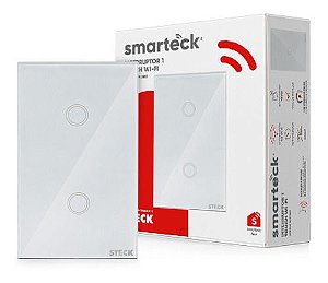 SMARTECK INTERRUPTOR WI-FI 4X2 2 MÓDULOS TOUCH BRANCO