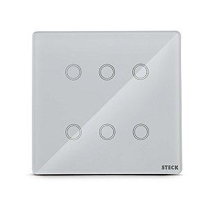 STECK INTERRUPTOR SMARTECK 4X4 6 MÓDULOS TOUCH BRANCO