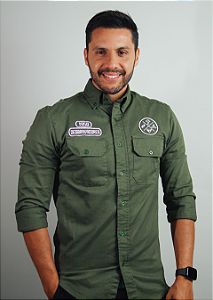 CAMISA DESBRAVADORES -  MANGA LONGA VERDE