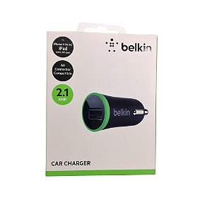 Belkin Carregador Veicular 2.1 AMP - 1 entrada usb funciona para Iphone 6/IPHONE 5/Ipad mini - 735