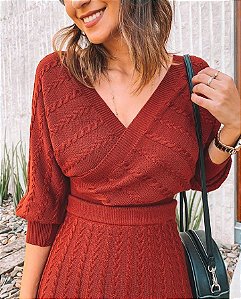 Blusa Transpassada Manga Longa Rapunzel