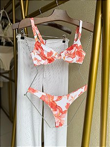 BIQUÍNI FLOWERS ORANGE