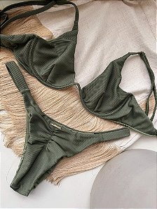 BIQUÍNI VERDE MILITAR ARO