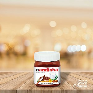 Rótulo adesivo personalizado para pote de Nutella 350g