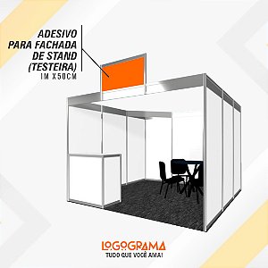 Adesivo para Fachada de Stand / Feiras / Eventos (1 ADESIVO PARA FACHADA OU TESTEIRA 1M X 50CM)