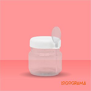 Potinho com Colher para Mini Nutella / Papinha / Doces